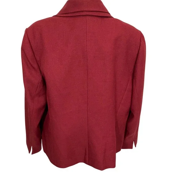 Le Suit Skirt Set Womens 18W Red Monochromatic Layered Professional Church 2pc - Picture 2 of 15